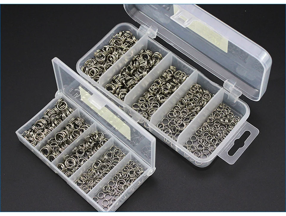 GLUREE-Double-Split-Rings-Set-Stainless-Steel-Ring-Fishing-Hook-Lure-Connectors-Set-With-Box-Mixed-Size-Fishing-Tackle_03