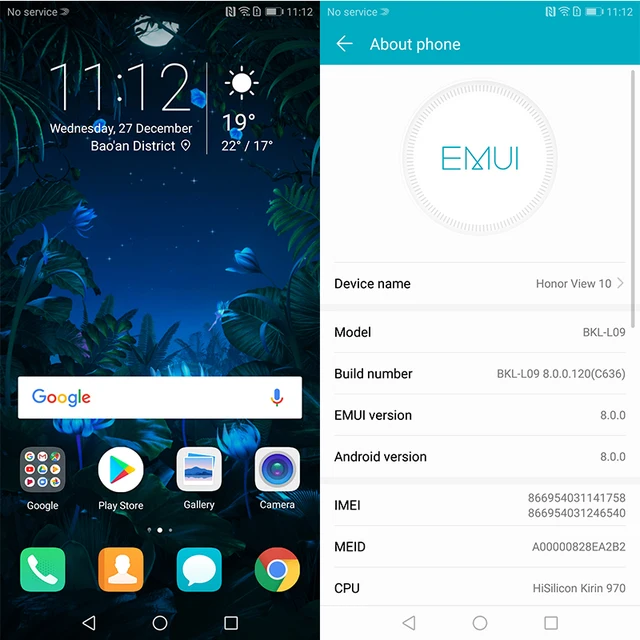 Global Firmware Huawei Honor V10 View 10 Smartphone Kirin 970 Octa Core NFC 5.99 inch Android 8.0 16.0MP+20.0MP Dual Back Camera