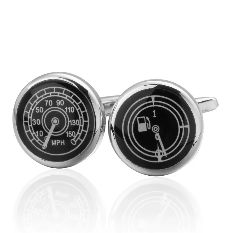 

HYX Luxury Fashion cufflinks for mens Brand cuff buttons cuff links High Quality Oil table speedometer abotoaduras Jewelry