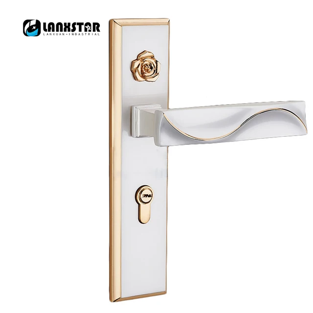 European Style Lockset Bedroom Interior Door Bronze Ivory Color European Style Lockset Bedroom Interior Door Bronze Ivory Color Mechanical Doors Lock Handle