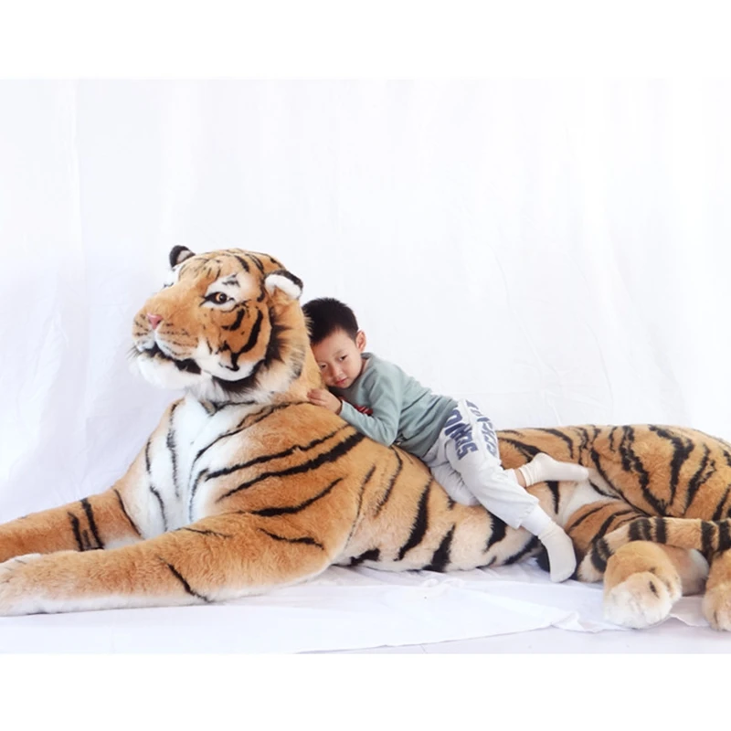 Dorimytrader Simulation Domineering Animal Tiger Плюшевые игрушки Большие удивительные реалистичные