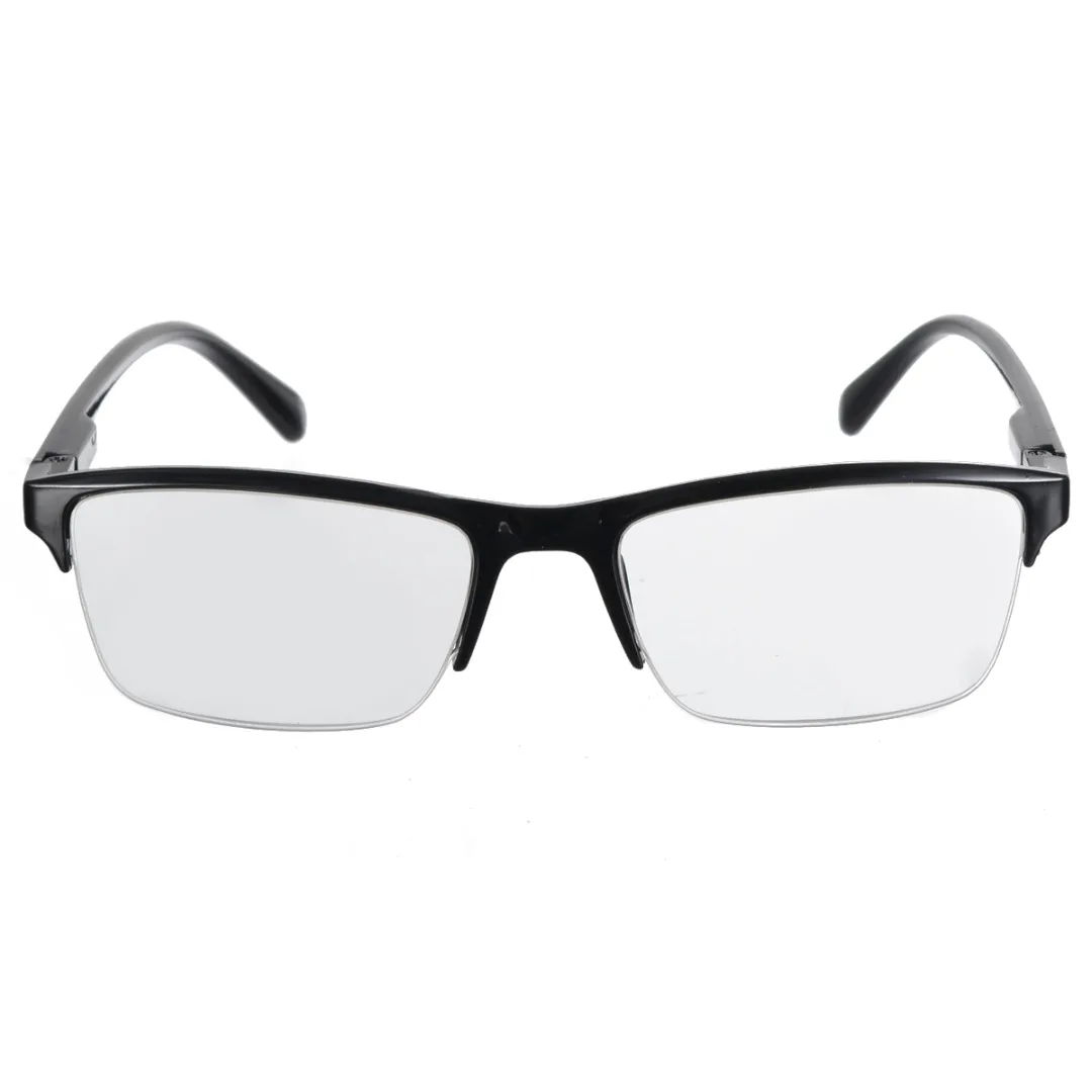 Mayitr 1PC Fashion Unisex Reading Glasses Half Frame Style Transparent Reading Glasses +0.25 to +4.0 For Eyewear  Accessories