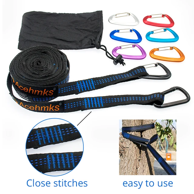 Super Strong Hammock Strap Aluminium Hanging Hammock Belt Acehmks for Camping,Traveling,Portable