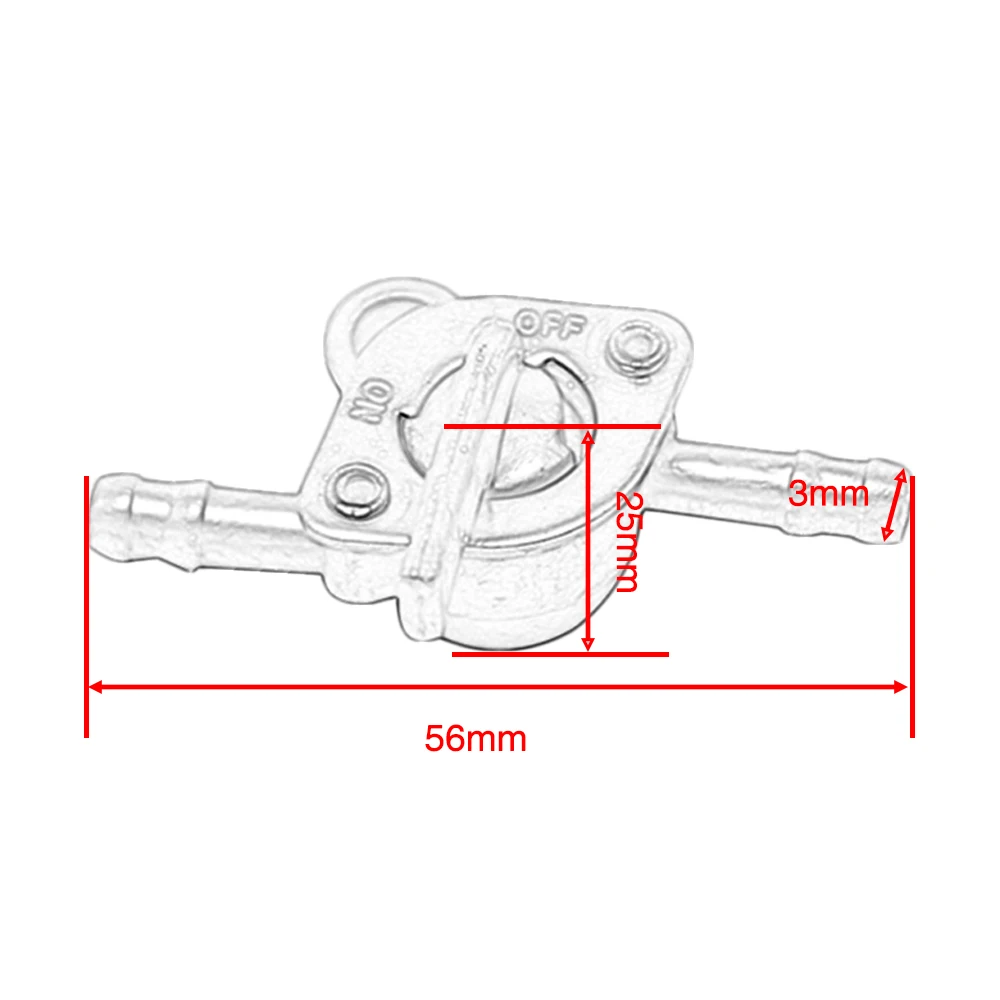 ZS Racing Universal 6mm Motorcycle Petrol Fuel Tap Inline Petcock Switch 1M Fuel Pipe Hose + 1 Oil Filters + 4 Clips motorcycle fuel switch