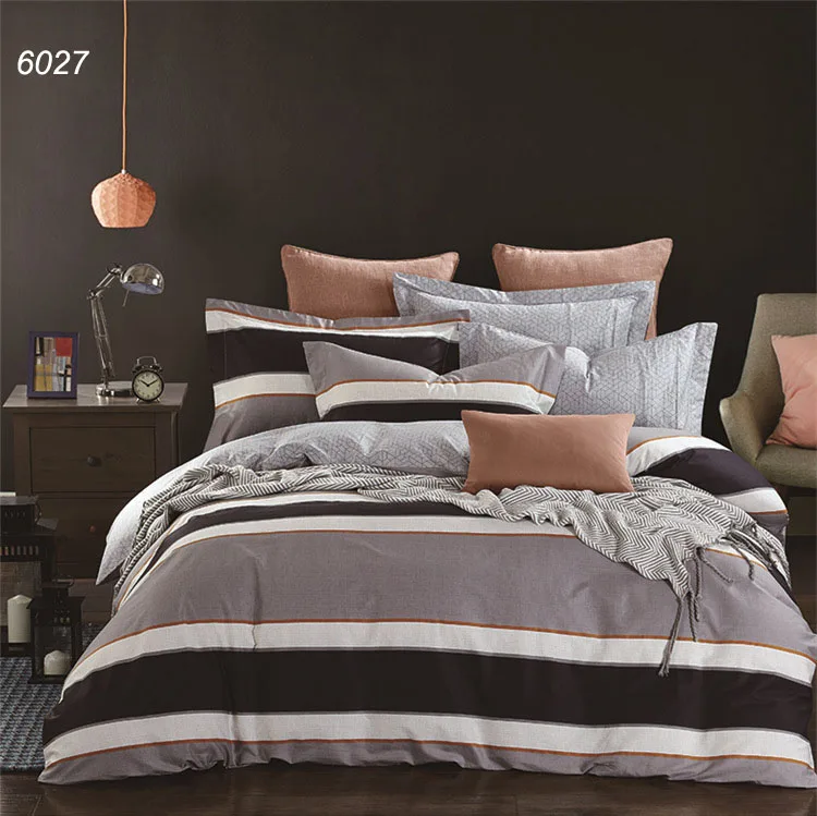 Brief black and white bedding set square printing bed clothes comforter