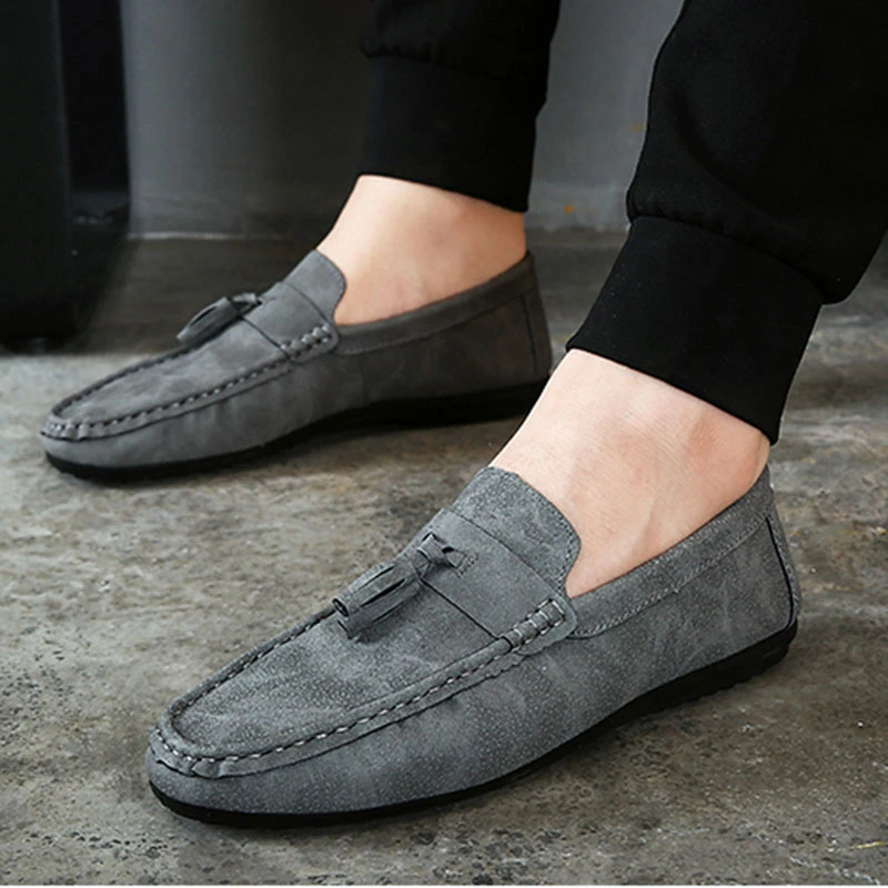 black suede driving moccasins