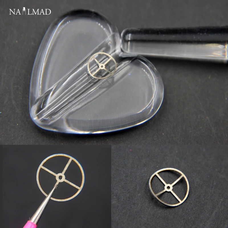 

2pcs/set Nail Metal Slice Curve Mold Nail Decorations Shaping Mold Nail Tools