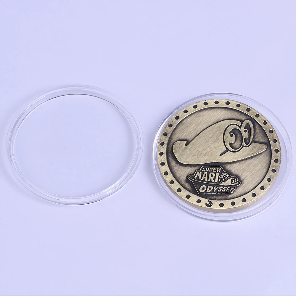 Super Mario Odyssey Gold Coin Game Metal Gold of Super Mario Accessories Commemorative Coins Collection Halloween  (4)