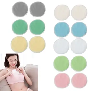 

2 Pcs Bamboo Breast Nursing Pads For Mum Washable Waterproof Feeding Pad Reusable Pads
