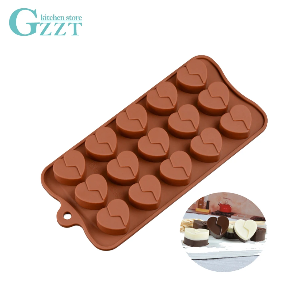 

Baking Silicone Mold Chocolate Cake Candy Pattern Mold Non-stick Fondant DIY Craft Jelly Pudding Bakeware Tool Heart Shape