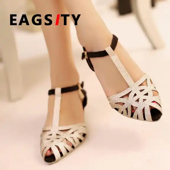 kitten heel sandals with ankle strap