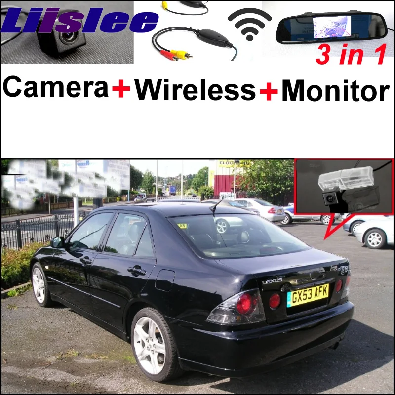 

3 in1 Special Rear View Camera + Wireless Receiver + Mirror Monitor DIY Parking System For Lexus IS300 IS200 ES300 ES330 Altezza