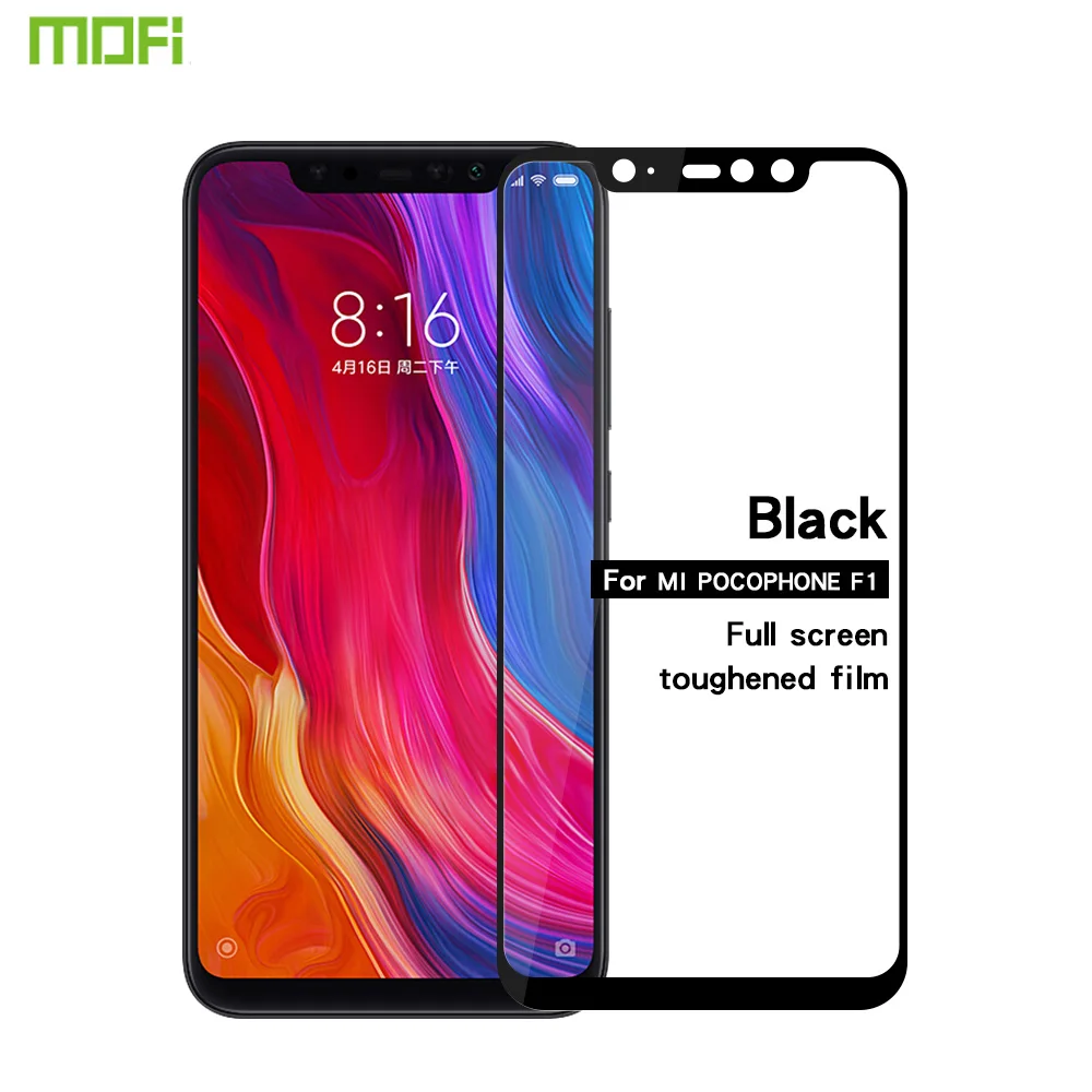 MOFI for Xiaomi Pocophone F1 Glass 2.5D 9H Full Size Tempered Screen Protector / Poco in India | Мобильные телефоны и