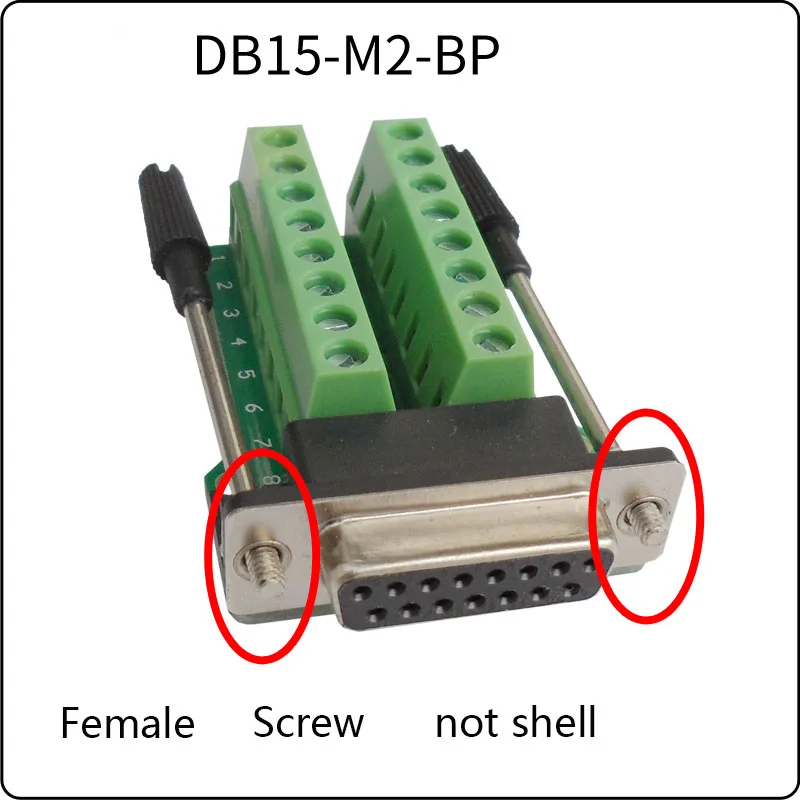 Db15 pin беспаечная электрическая вилка Мужской разъем мужской/женский с корпус соединителя 2 ряда клеммный блок разъем - Цвет: Female not shell 1