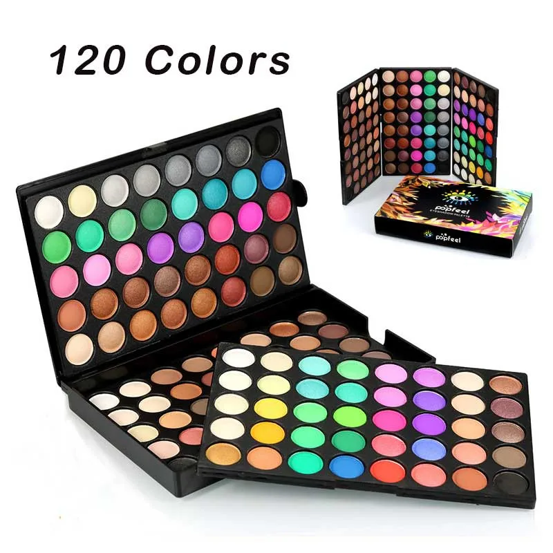 

120 Colors Cosmetic Powder Eyeshadow Palette Makeup Set Matt Available Matte Pearlescent Shimmery Eye Shadow Eyeshadow Powder