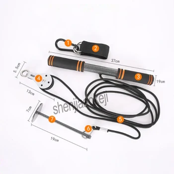 

Comprehensive training device handle+drawstring+lanyard+pulley+ iron buckle(7#/9#) bracket fitness equipment