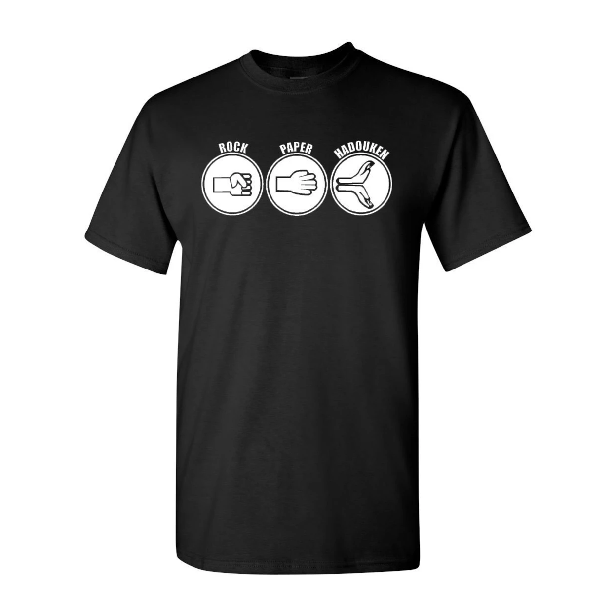 Rock Paper Hadouken Adult T-Shirt Tee (1)