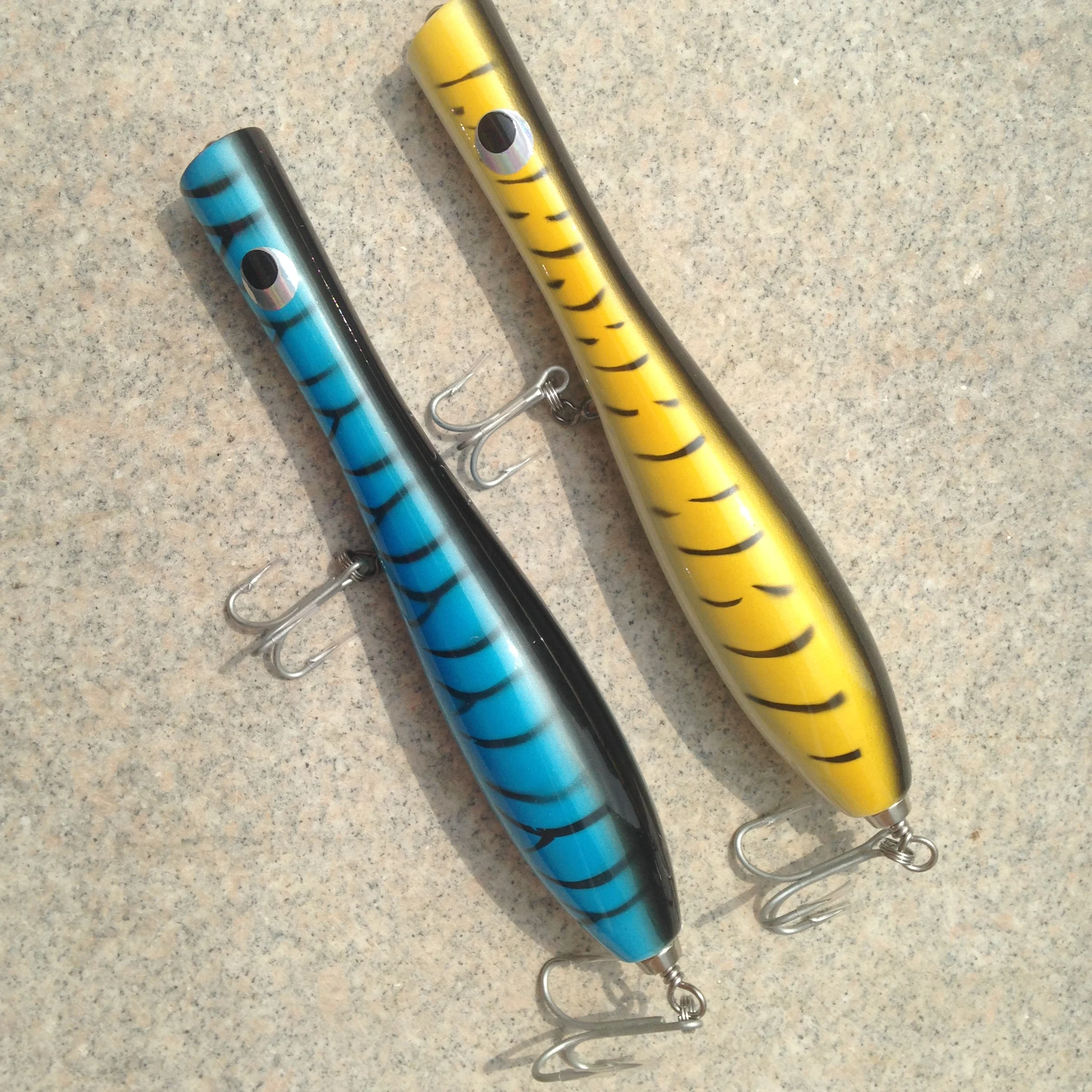 Lurekiller brand wood GT popper fishing gt 3 strengthen vmc hook GT