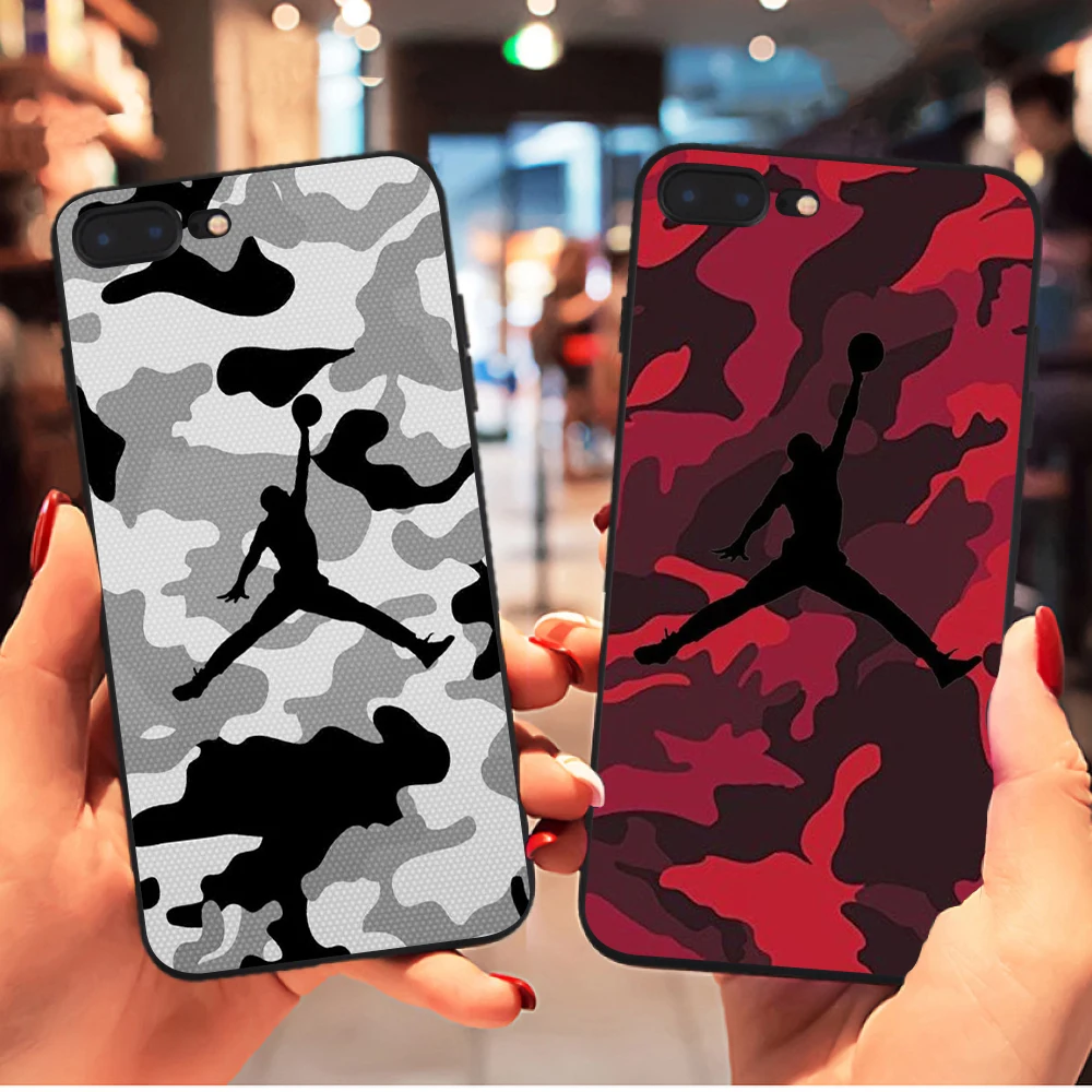

Luxury Brand Flyman Michael Jordan soft case Logo for Samsung s8 s9 plus s10 Michael Jordan phone case Cover for iphone 7 8 X