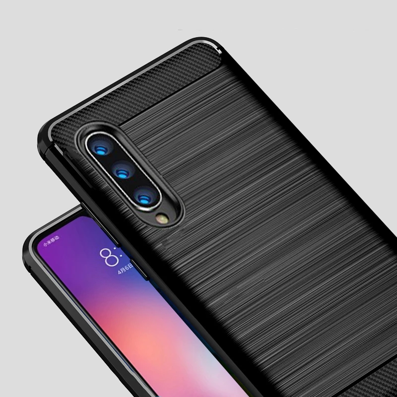 Case for Xiaomi Mi 9 Case Mi9 SE Cover Shockproof Protective Cover Carbon Fiber Silicone Case for Xiaomi Mi 9/ Pocophone F1 Case