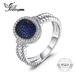 Jewelrypalace 0.36ct создан синий шпинель себе кластера кольцо 925 серебряное кольцо Красивые ювелирные изделия для Для женщин