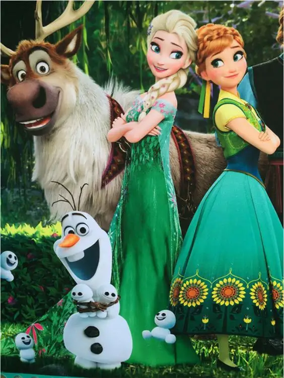 Diamond Embroidery 5D DIY Full Square Painting Mosaic Cartoon ice princess Wedding decoration | Дом и сад