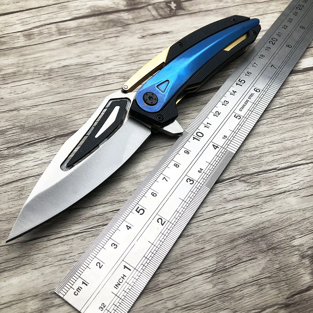 ZZSQ 0999 Ball Bearing Folding Knife Steel G10 Handle Knives Outdoor