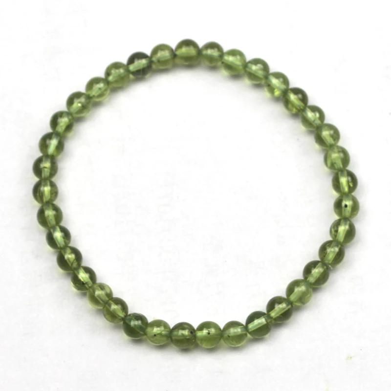 

4mm 5mm natural peridot GEM bracelet natural stone bracelet for woman for gift free shipping wholesale !