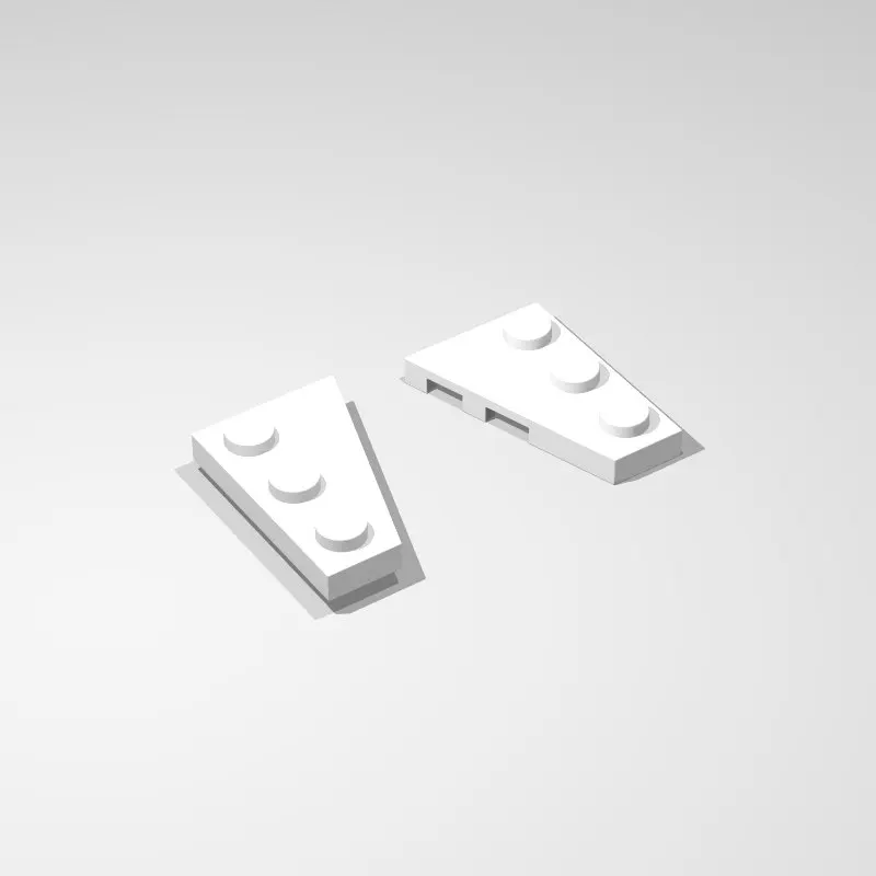 

6 pairs compatible with legao 43723 2*3 wedge plate (left) 43722 2*3 wedge plate (right) Small particle building blocks parts