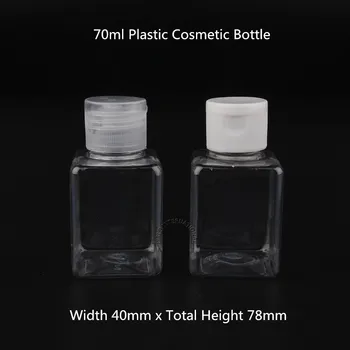 

Wholesale 70ml Plastic Cosmetic Bottle Small Lotion Bottle 70g Empty Cosmetic Sample Jar Packaging 50pcs/lot 3 Colors Of Lid