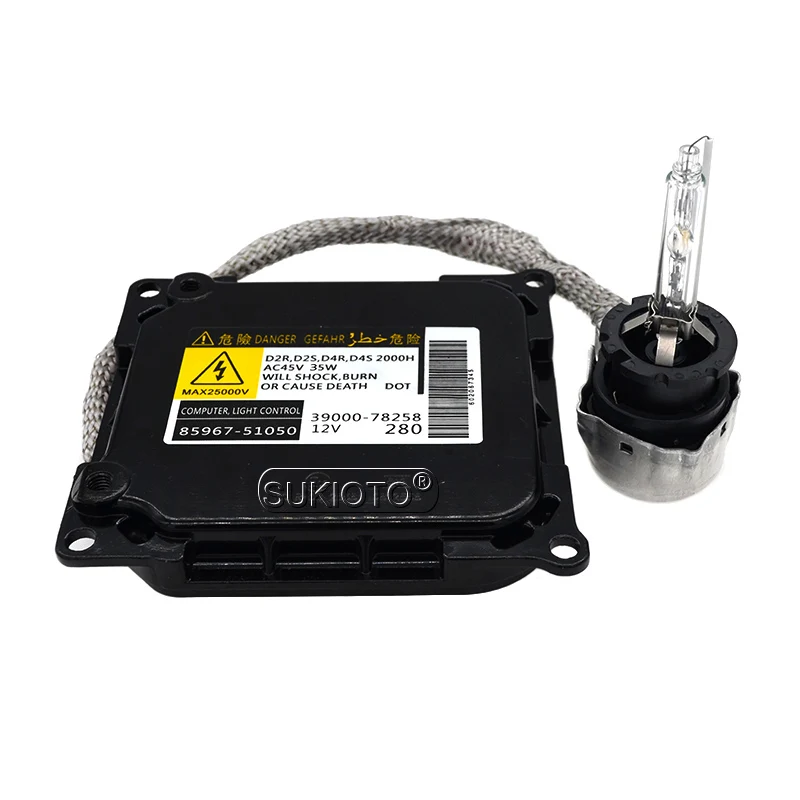 SUKIOTO 35W 55W D2S HID Xenon Kit D4S 4300K 5000K 6000K Xenon Bulb D2S D2R HID Ballast 85967-51050 For Toyota Lexus Headlight (4)