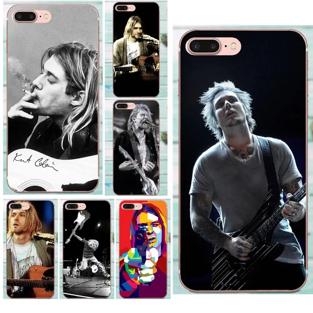 Nirvana Singer Kurt Cobain ТПУ чехол для телефона Apple iPhone X XS Max XR 4 4S 5 5C 5S SE 6 6S 7 8 Plus | Мобильные