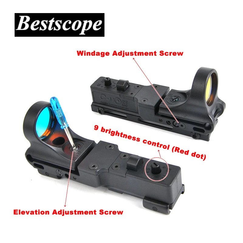Red Dot Scope EX 182 Element SeeMore Railway Reflex C-MORE Red Dot Sight 6 Color Optics Hunting Scope red dot sight