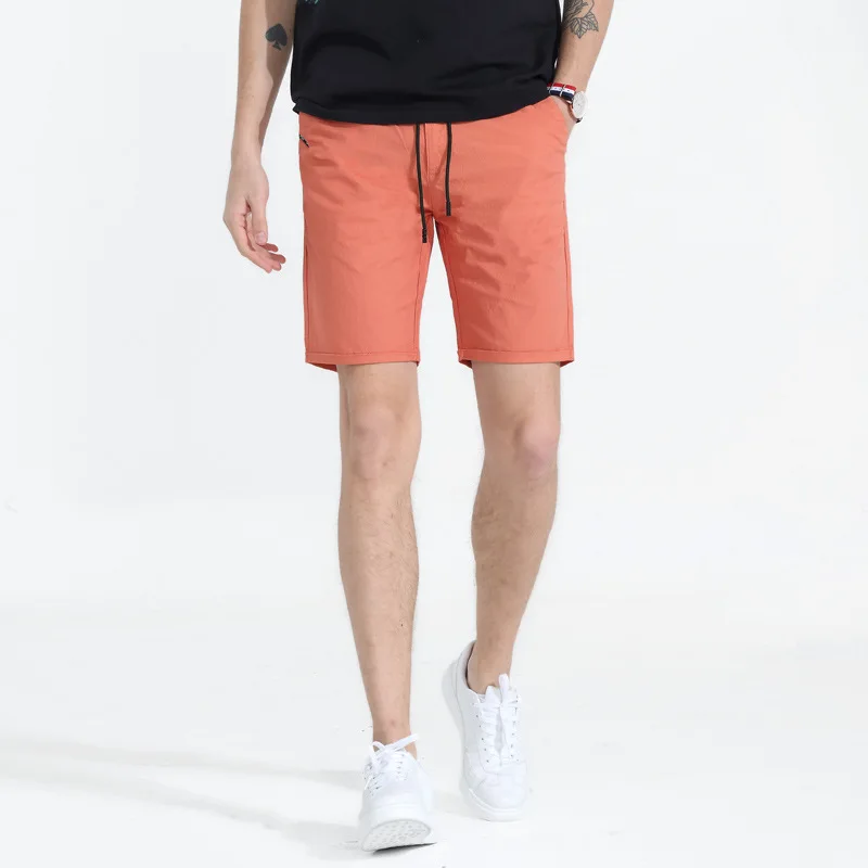 Minglu New Summer Cotton Spandex New Men's Casual Shorts Hight Quality