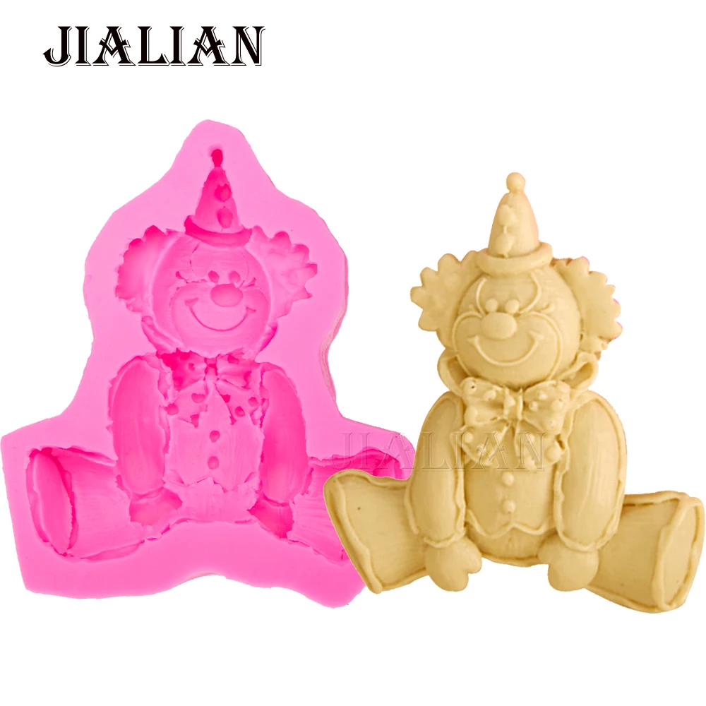 3D Clown Silicone Mold Fondant Cake Decorating Tools christmas decorations Halloween Kitchen Baking Chocolate T0083 | Дом и сад