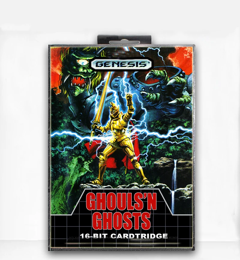 

Ghouls 'n Ghosts with Box with Box for 16 bit Sega MD Game Card for Mega Drive for Genesis Video Console