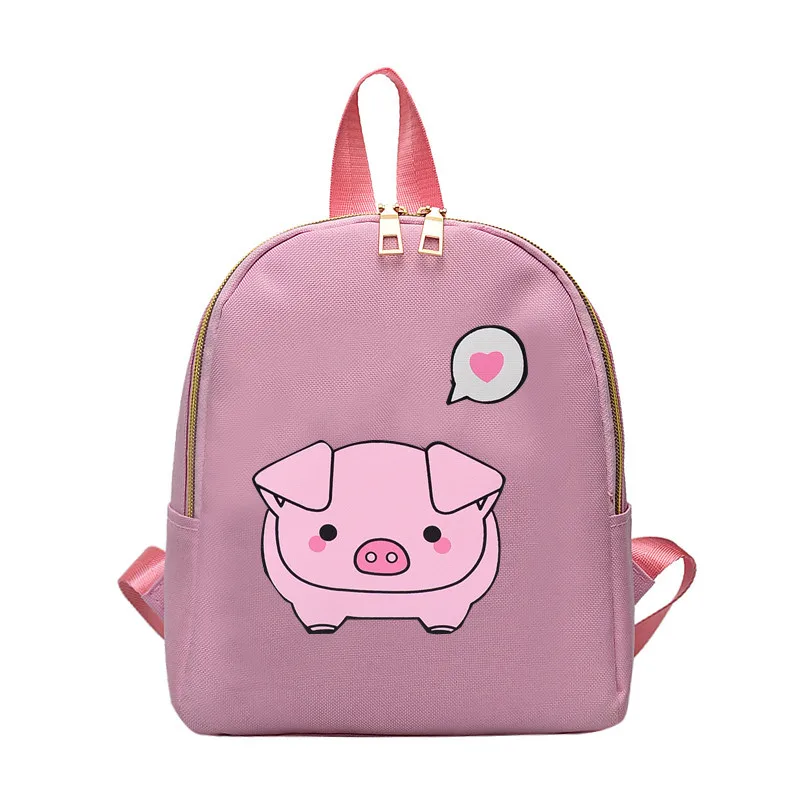 Женский модный студенческий рюкзак для путешествий, школьные сумки для девочек-подростков, милый рюкзак с принтом свинки, Женский мини-рюкзак#20 - Цвет: D