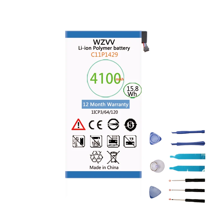 

wzvv 4100mAh C11P1429 for Asus ZenPAD C 7.0 c7.0 Z170MG Z710CG Z710C P01Z P01Y Z170C Li-ion Polymer Replacement batteries