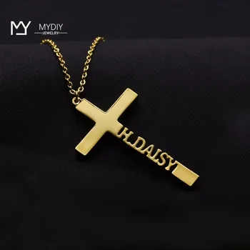 

Cross Name Choker Necklaces & Pendants 925 Sterling Silver Personalized Custom Necklace For Women Nameplate Jewelry Gift Ketting