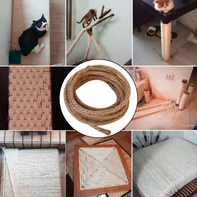 Cat Scratching Post Scraper For Needlework Toys Replacements Sisal Rope Cat Toys DIY Supplies All Natural Durable Cat Scratching Post Scraper For Needlework Toys Replacements Sisal Rope Cat Toys DIY Supplies All Natural Durable