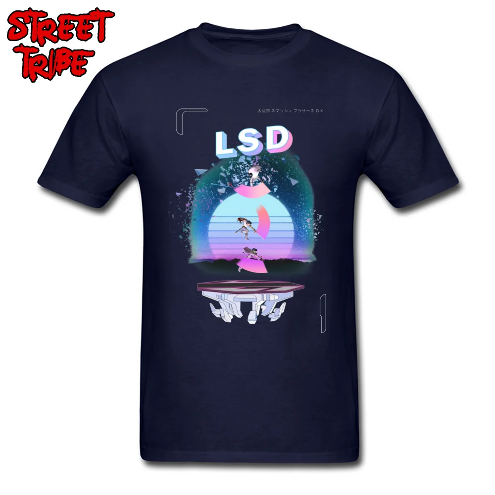 LSD Marth Melee Retrowave 1495 Printed Summer/Fall 100% Cotton Round Collar Men Tops Shirt T Shirt Newest Short Sleeve T-Shirt LSD Marth Melee Retrowave 1495 navy