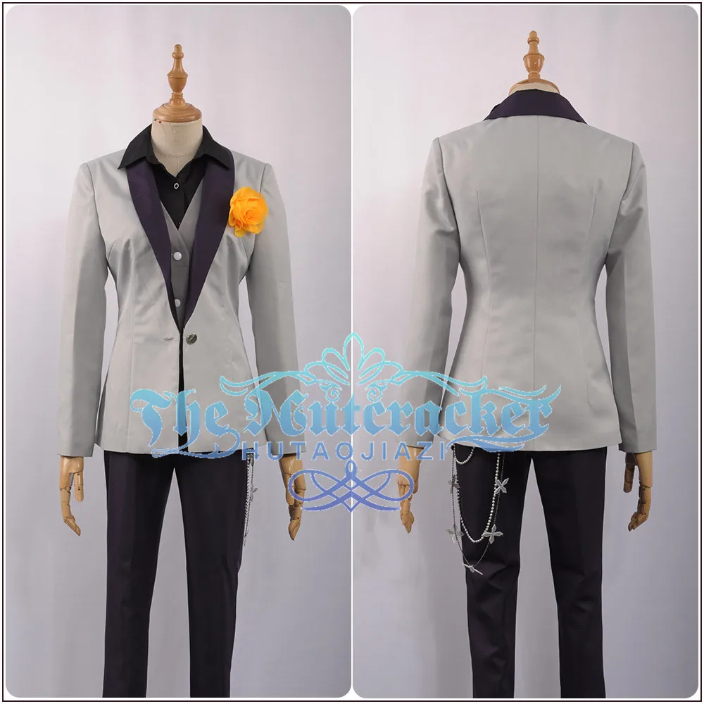Games Voice Actor Hifumi Izanami Cosplay Costume Custom Male Unifrom Cool Jacket Shirt Pants Vest Curly Golden Wig Halloween Games Voice Actor Hifumi Izanami Cosplay Costume Custom Male Unifrom Cool Jacket Shirt Pants Vest Curly Golden Wig Halloween