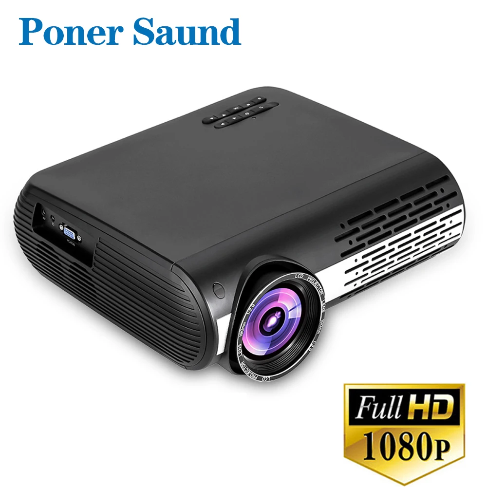 Poner Saund M2 FULL HD 1080P LED Projector Home Beamer Optional Android 6.0 Version WiFi HDMI USB Video 1080 Bluetooth Proyector