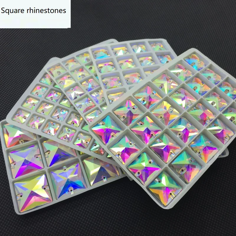 Crystal-AB-Square-Sew-on-Rhinestones-Glass-Crystal-10-12-14-16-22mm-Flatback-sew-on (3)