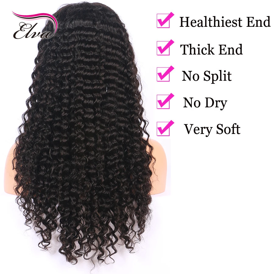 Elva Hair Glueless Full Lace Human Hair Wigs For Black Women Deep Wave Brazilian Remy Hair Wig Natural Hairline With Baby Hair2