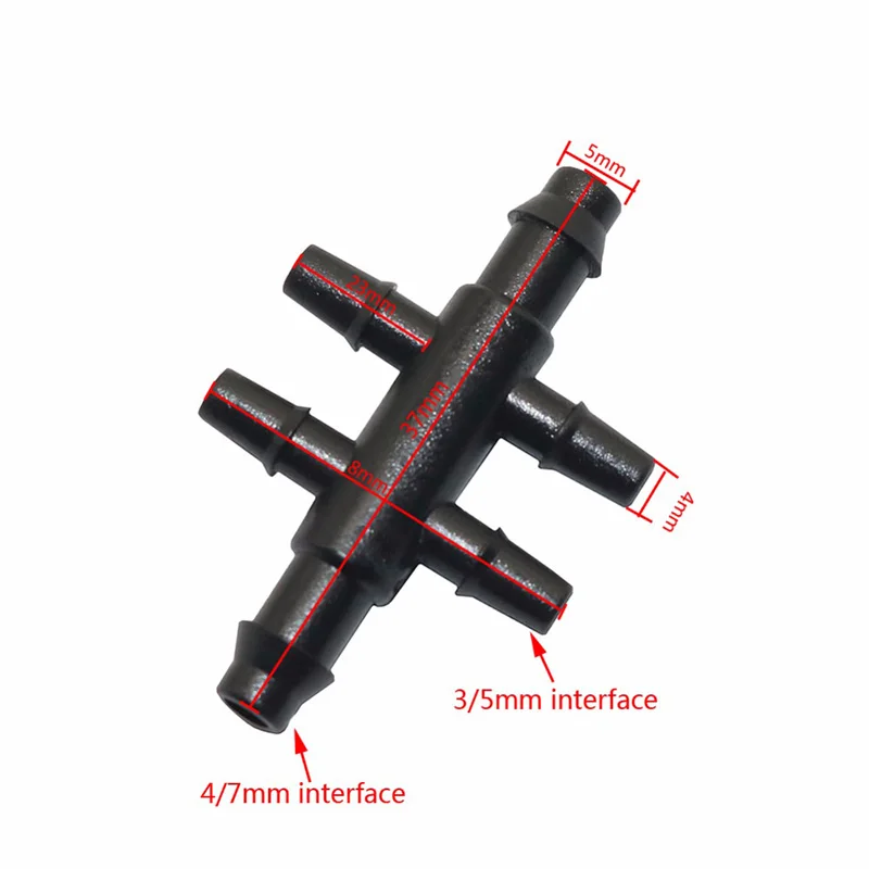 1/" до 1/8" 6-way сад сплиттер капельного полива и орошения фитинги шлангов разъем сельское хозяйство инструмент соединитель водяных труб 20 шт