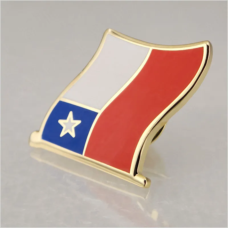 Мягкий эмалированный значок в виде флага Чили