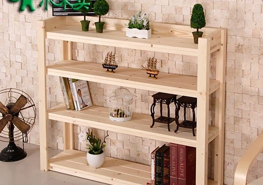 All Solid Wood Shelf Bracket Floor Living Room Simple Kitchen All Solid Wood Shelf Bracket Floor Living Room Simple Kitchen Storage Rack