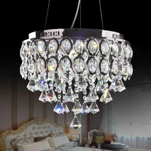 Европейский 1" хрустальный подвесной светильник для гостиной, столовой, роскошный круглый топ из нержавеющей стали, приспособления для подвесных светильников