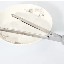 1 шт. Инструменты для барбекю из нержавеющей стали Креативные кухонные щипцы пищевые барбекю салат бекон стейк хлеб торт зажим для торта KX 162